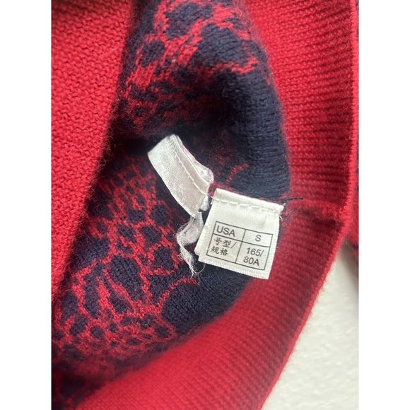 Brooks Brothers Sweater Womens S Red 100% Extra Fine Merino Wool Red Fleece - Picture 5 of 7